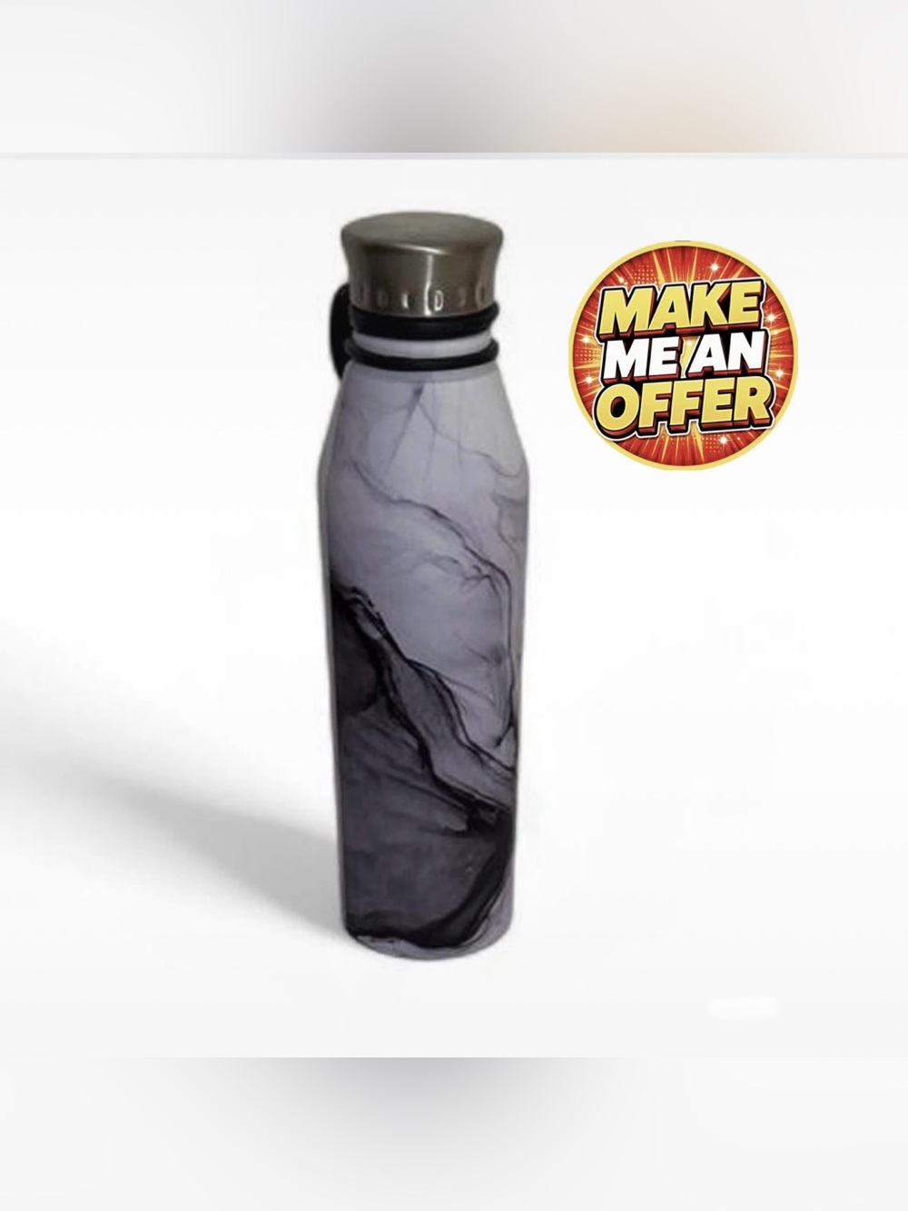 New Purple Marble Print Stainless Steel Water Bottle